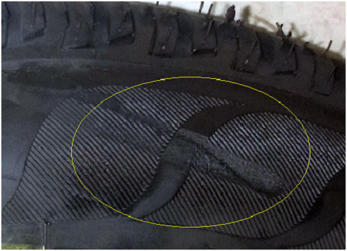 Sidewall scratch